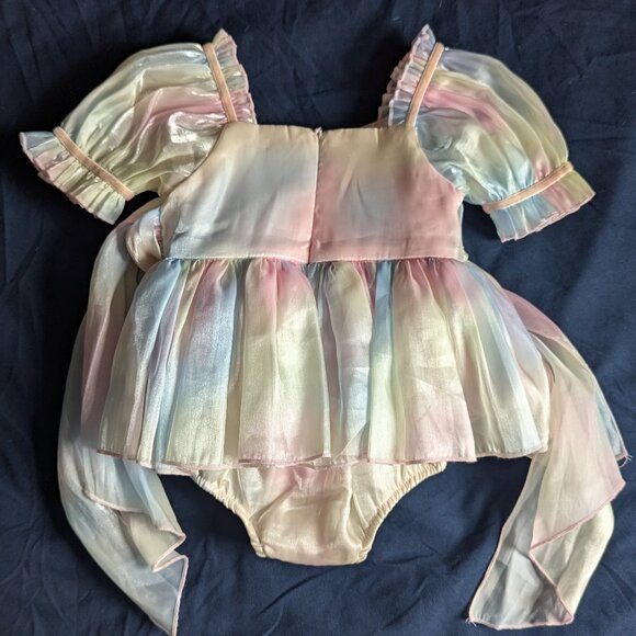 Arabella & Rose Size 0 Pastel Rainbow Romper 6-12M - Picture 2 of 4